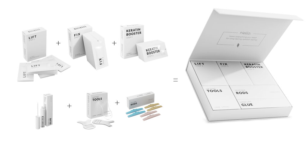 kit de lifting y laminación de pestañas de Nanolash